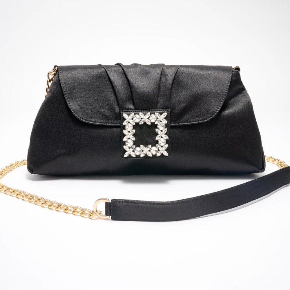 Isaac Mizrahi Live! Always Isaac Clutch w/ Crossbody Strap  0312